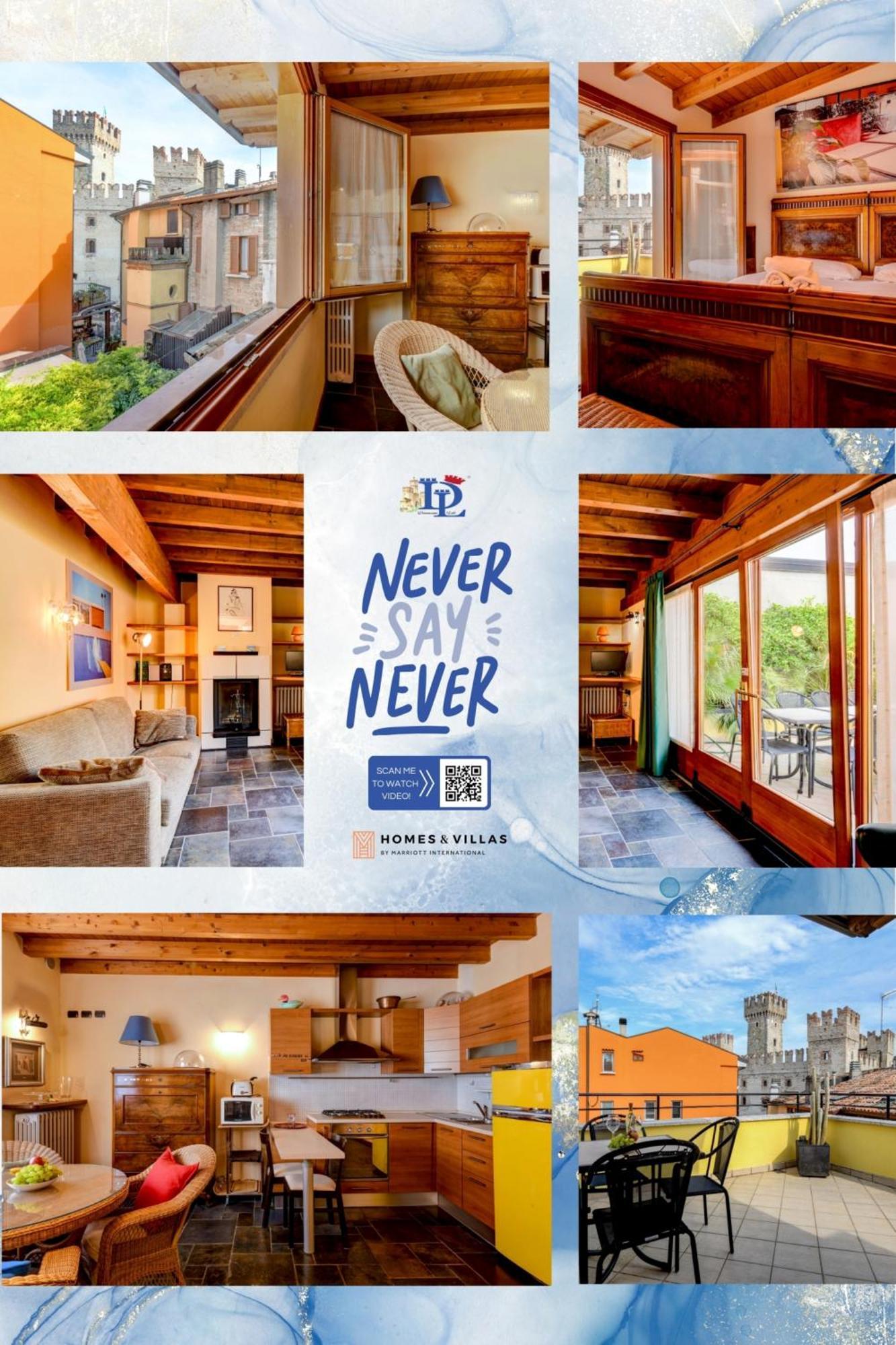 Desenzanoloft Official Partner Marriott Homes & Villas -Penthouse Never Say Never Sirmione Castle View Exterior foto